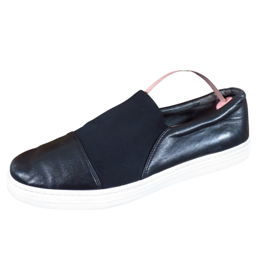 Via Spiga Raine Women Casual Slip‎ On Sneaker 6.5 Daily Walking Black Leather